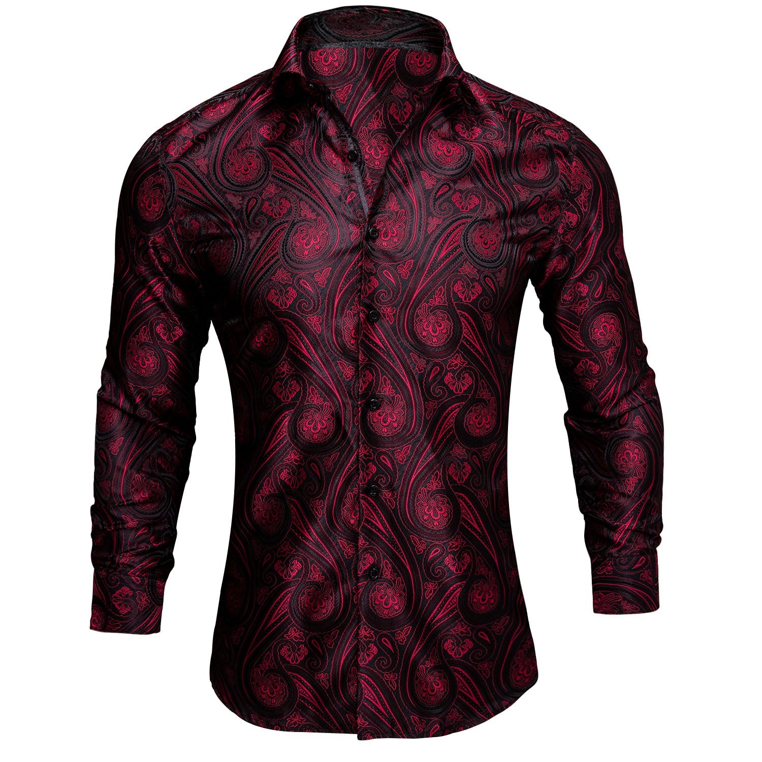 GentCrest Black Paisley Shirt - Image 1