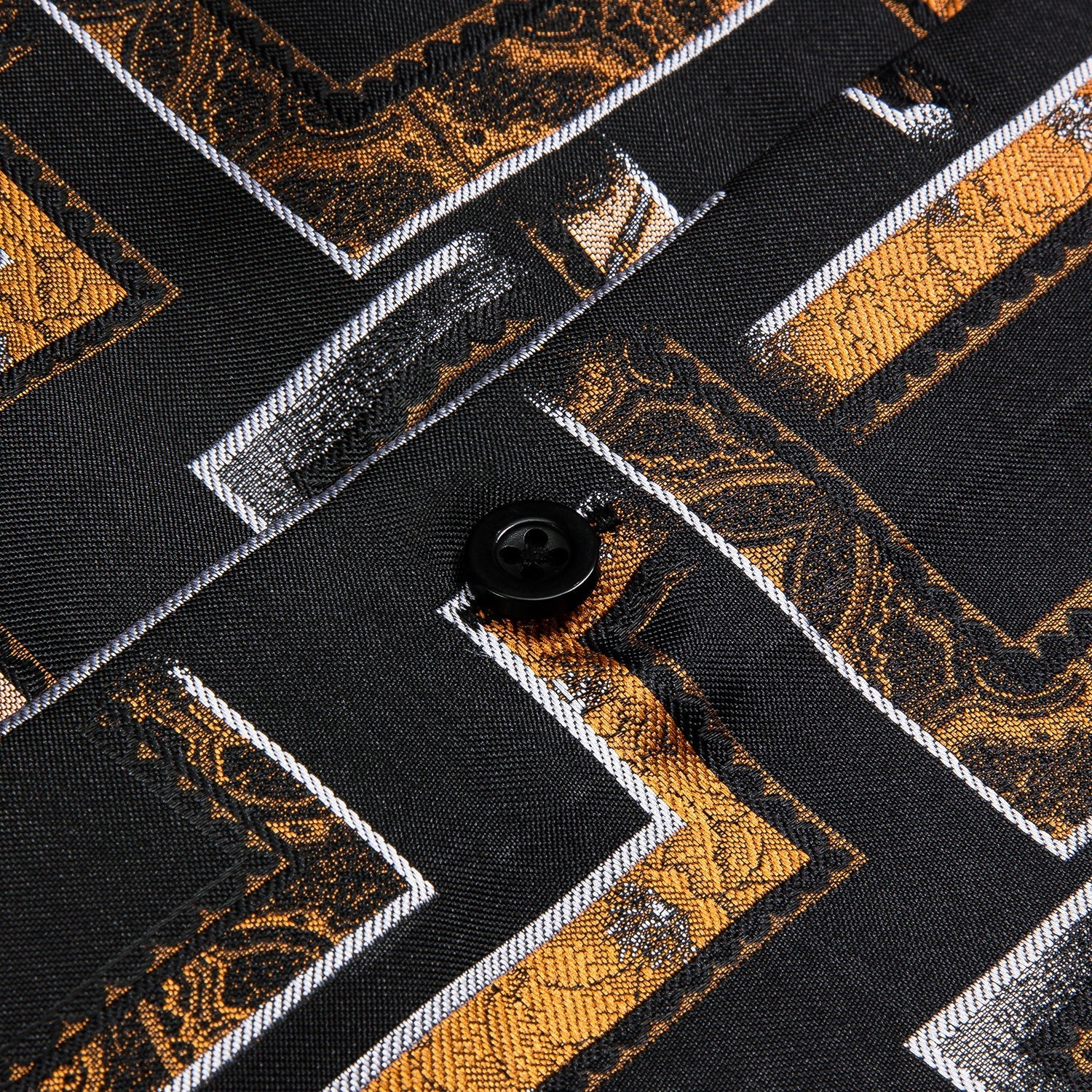 Black, Brown and Yellow Dress Shirt - GentCrest - View 3