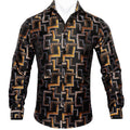 Black, Brown and Yellow Dress Shirt - GentCrest