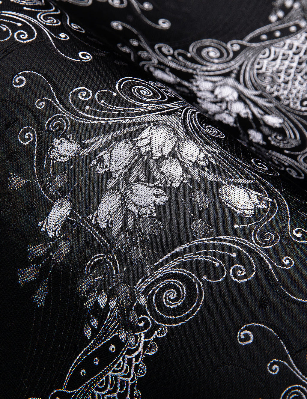 Silver and Black Floral Dress Shirt - GentCrest - View 6