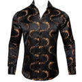 Black and Gold Floral Dress Shirt - GentCrest