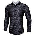 Black and White Paisley Dress Shirt - GentCrest