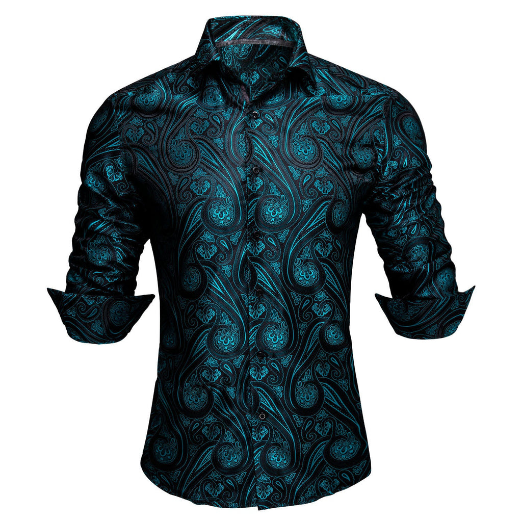 GentCrest Black Paisley Shirt - Image 2