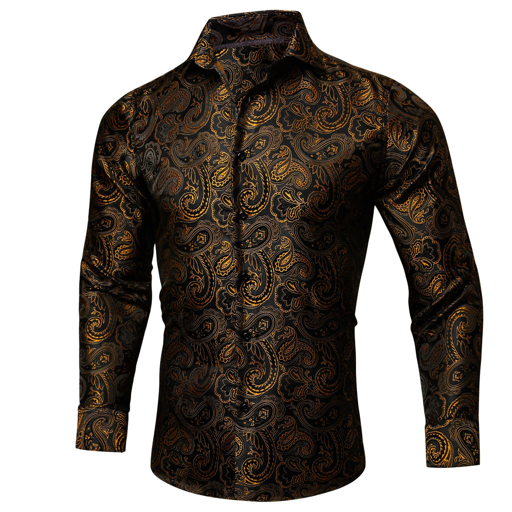 GentCrest Black Paisley Shirt - Image 3