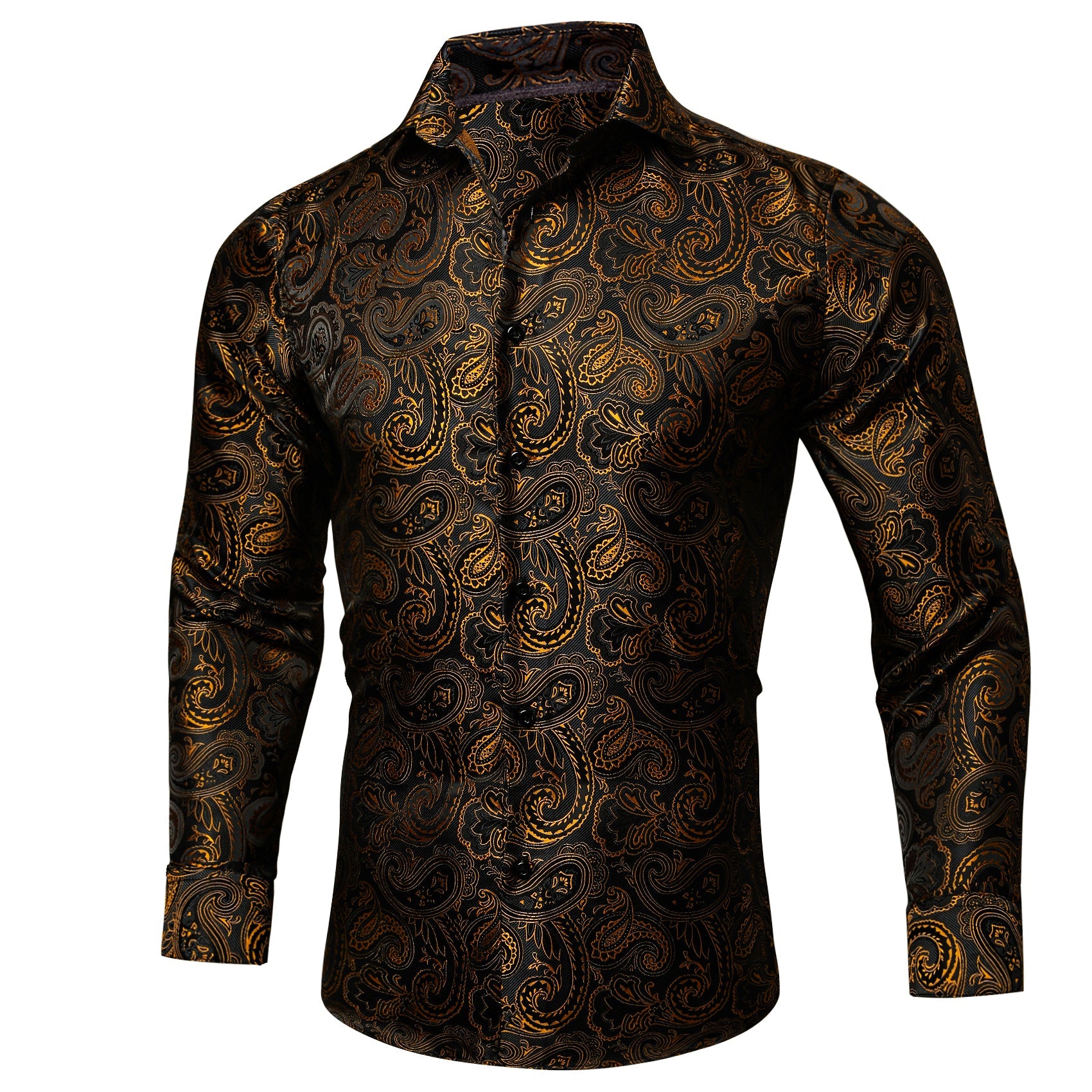 GentCrest Black Paisley Shirt - Image 3