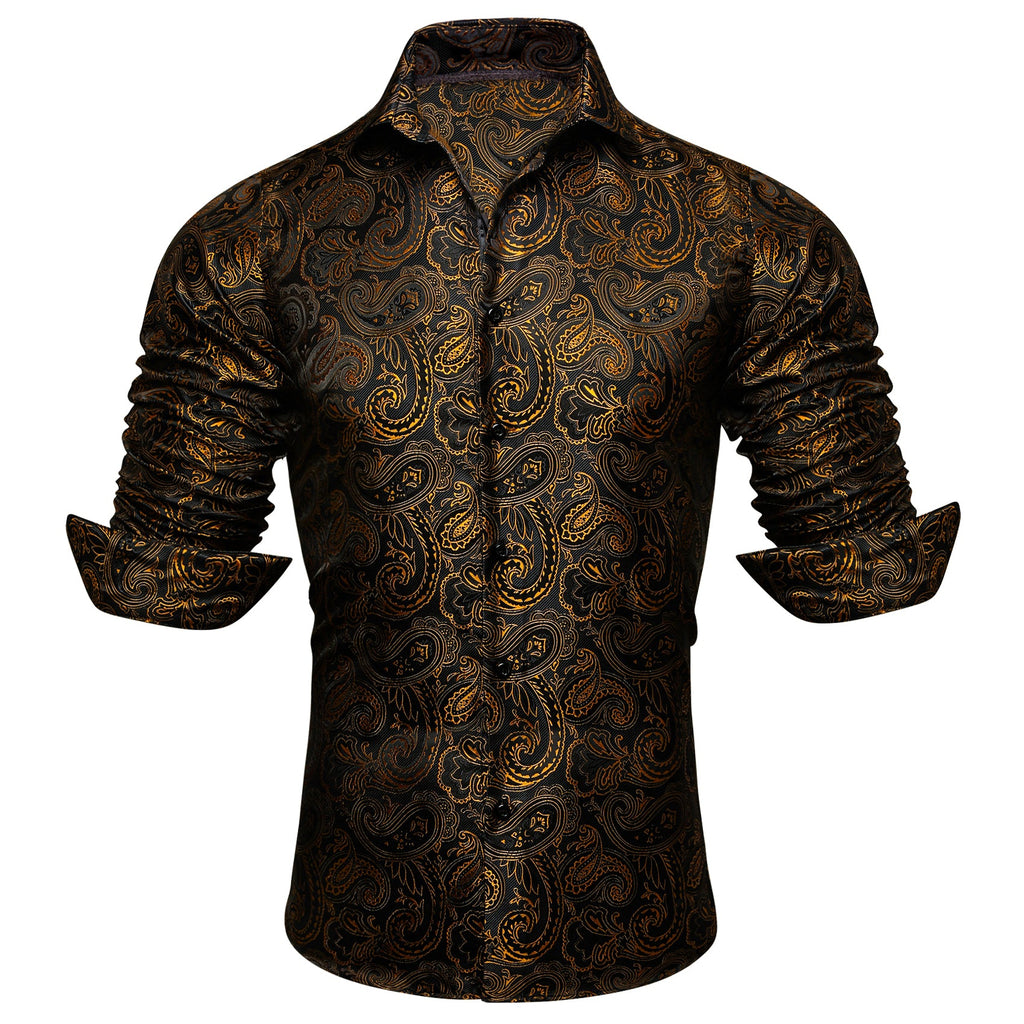 GentCrest Black Paisley Shirt - Image 1