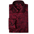 Black and Red Paisley Dress Shirt - GentCrest - View 5
