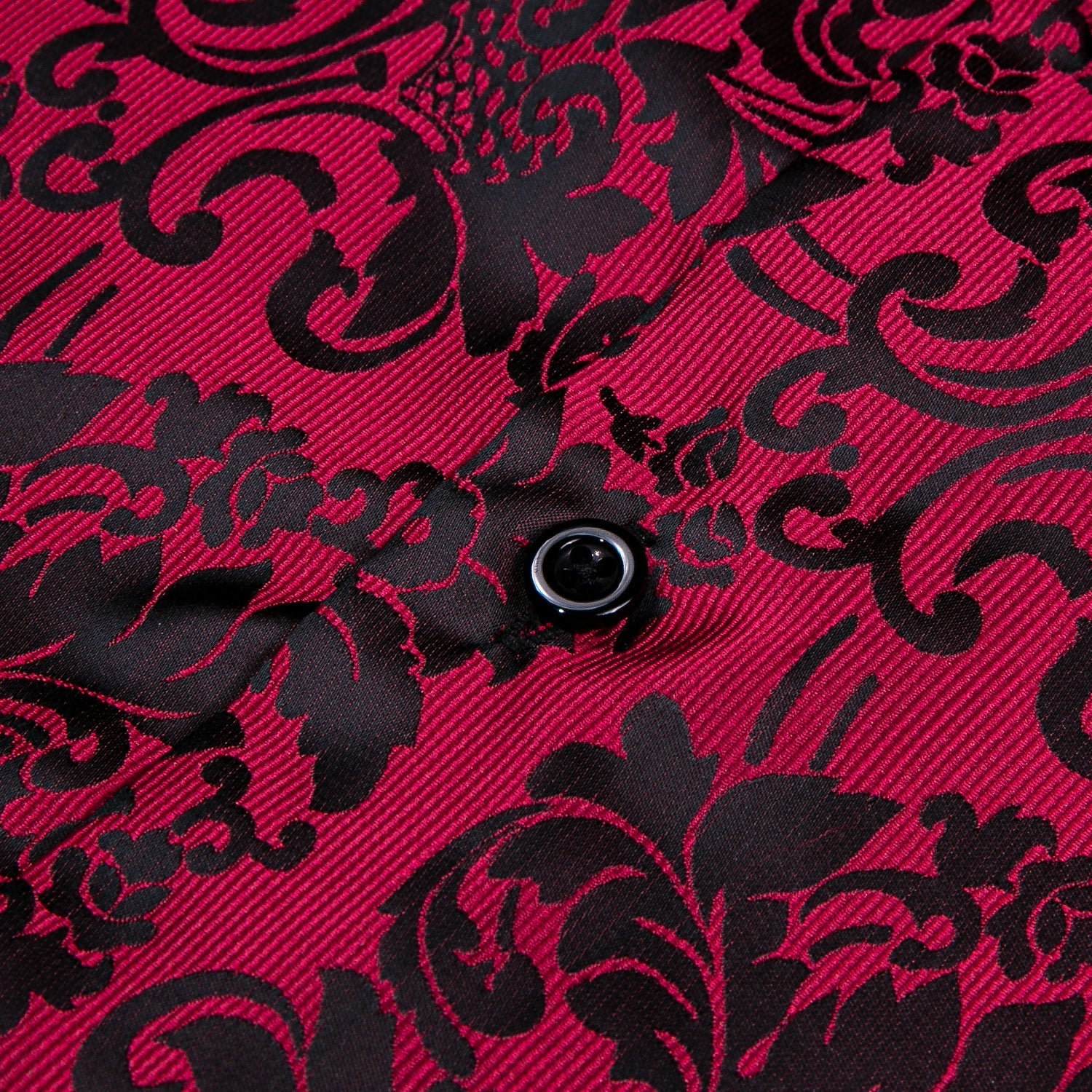 Red and Black Ornamental Dress Shirt - GentCrest - View 5