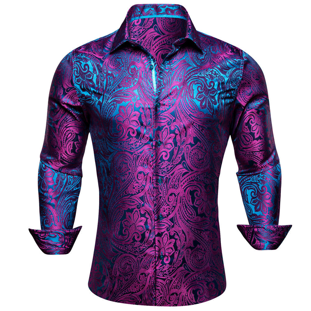 GentCrest Blue Paisley Shirt - Image 1