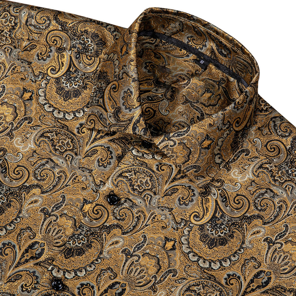 GentCrest Brown Paisley Shirt - Image 3