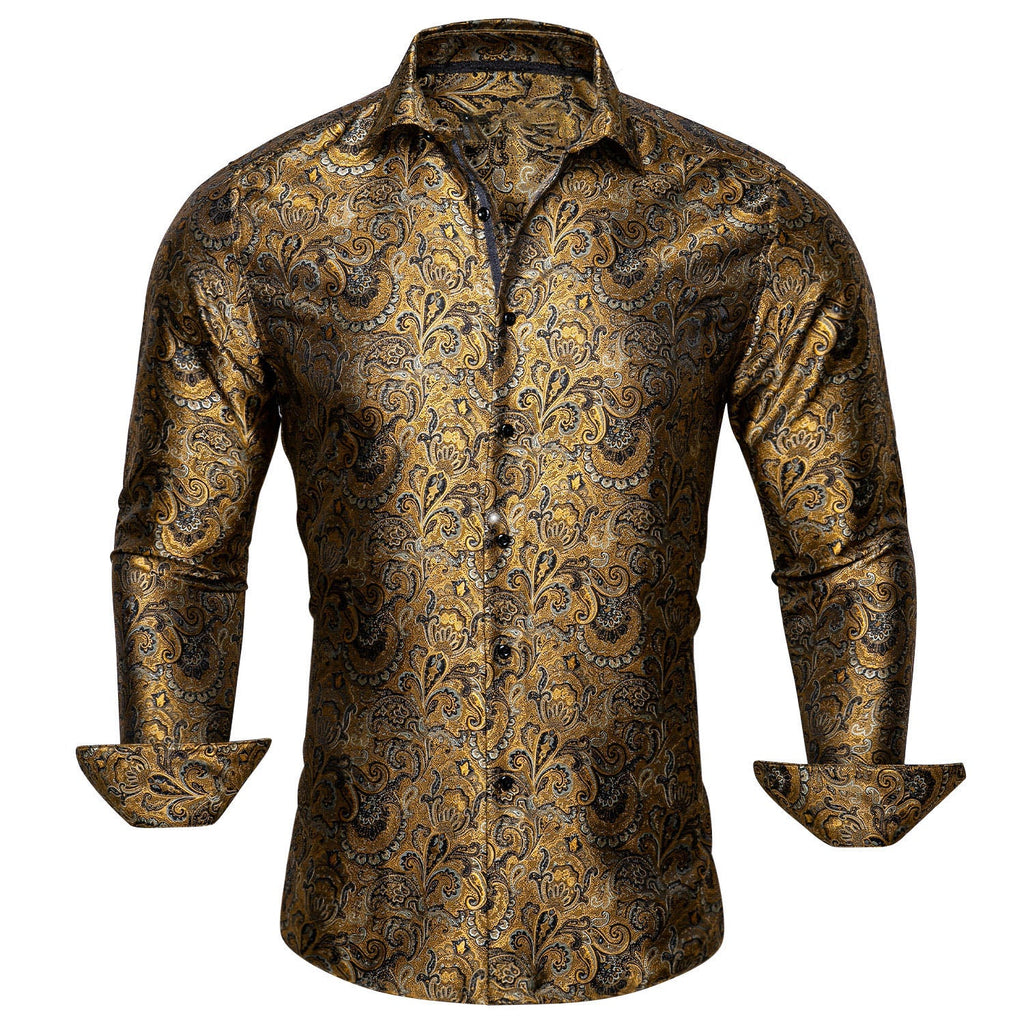 GentCrest Brown Paisley Shirt - Image 1
