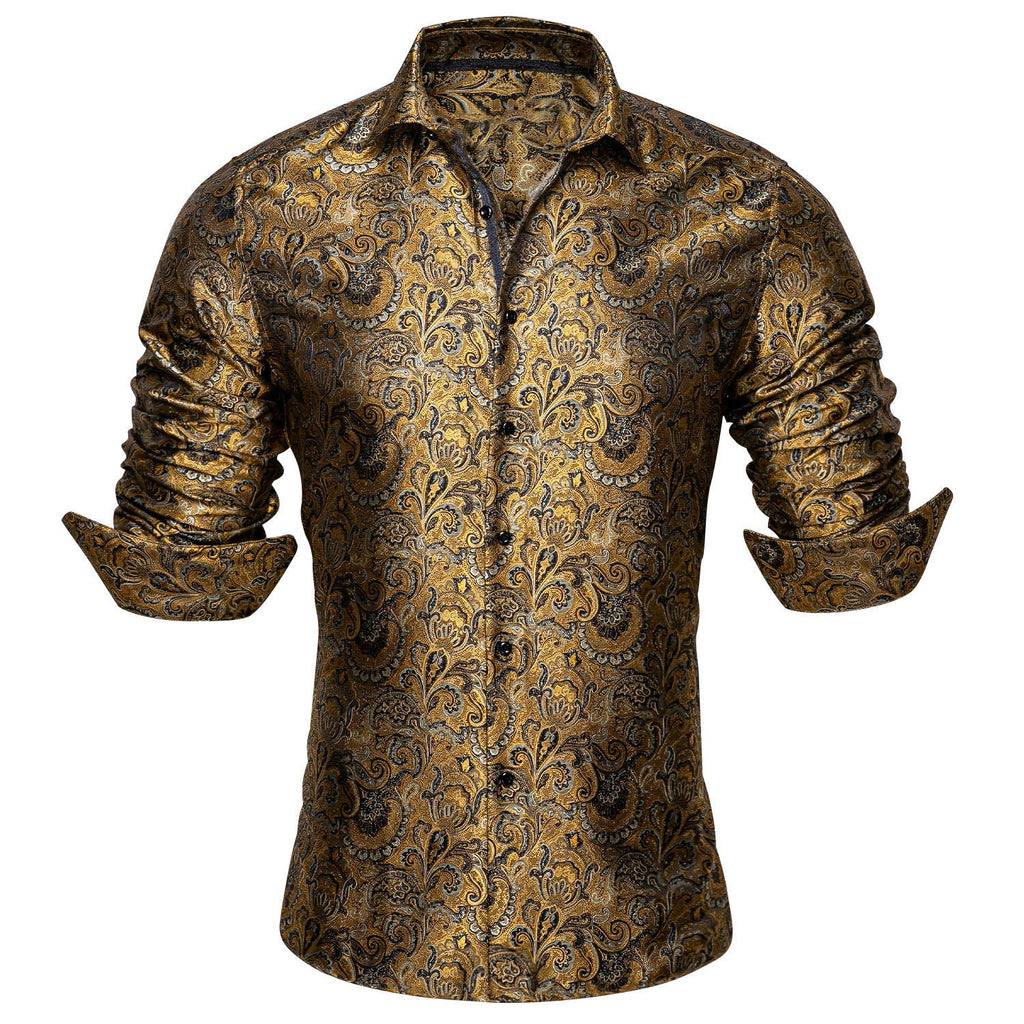 GentCrest Brown Paisley Shirt - Image 2