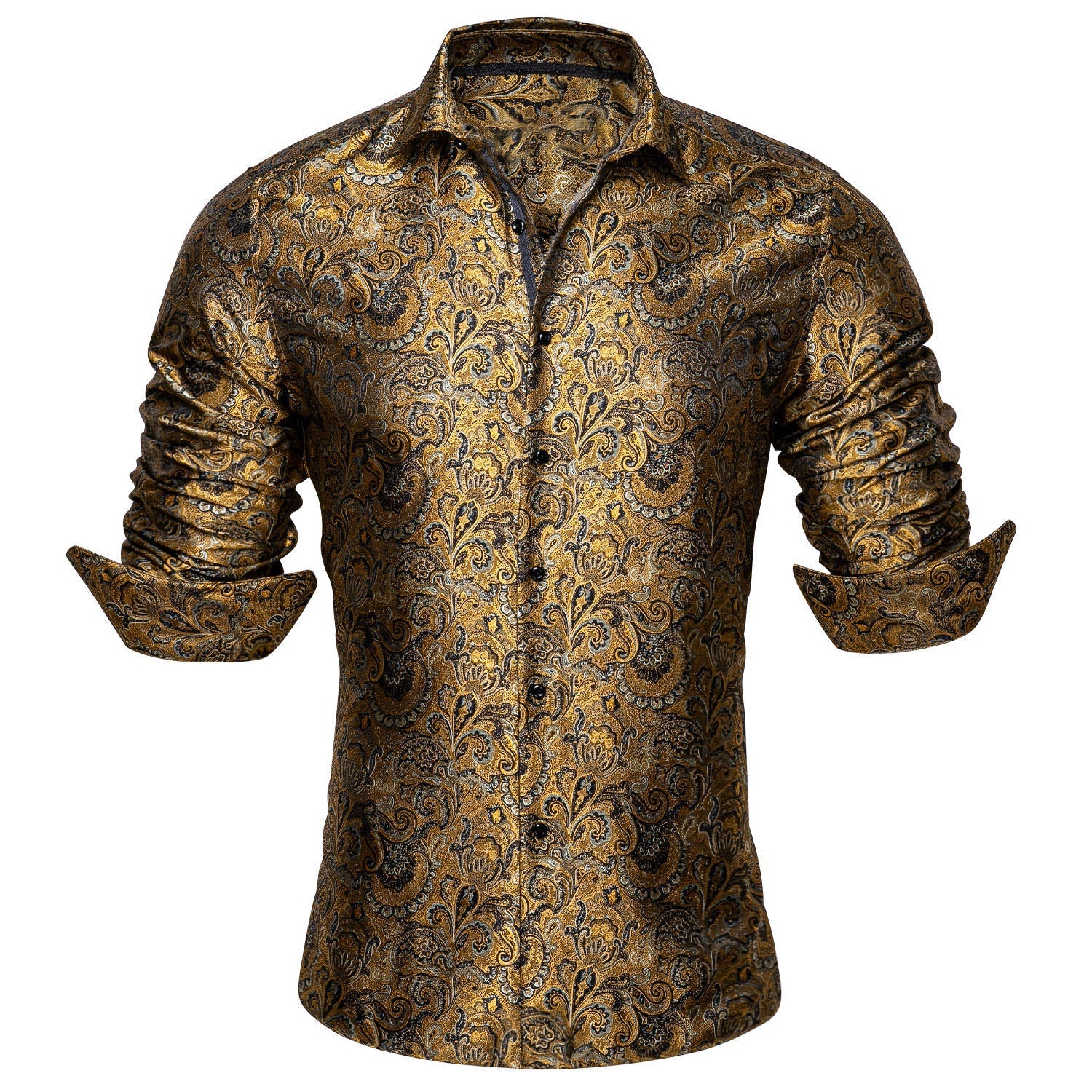 GentCrest Brown Paisley Shirt - Image 2