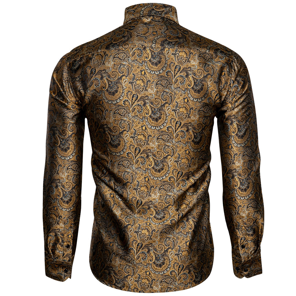 GentCrest Brown Paisley Shirt - Image 6