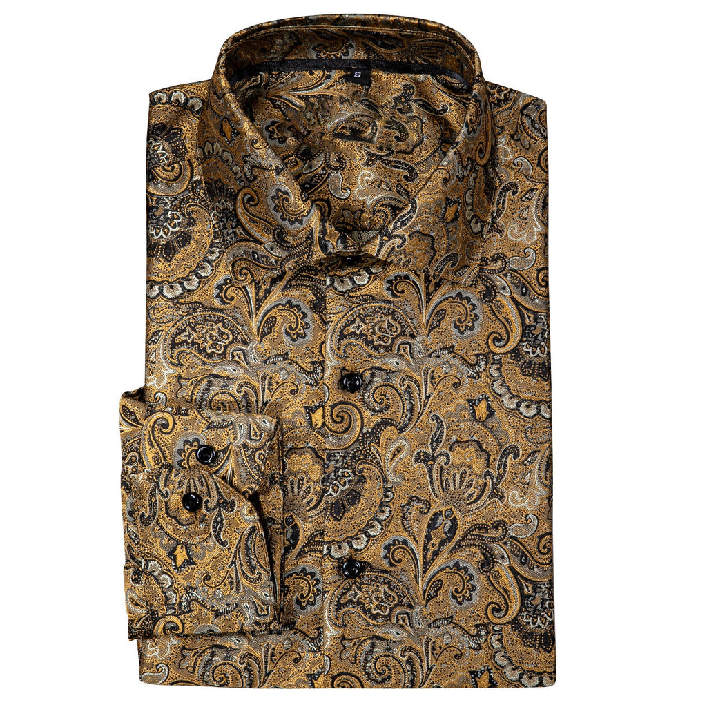 GentCrest Brown Paisley Shirt - Image 4