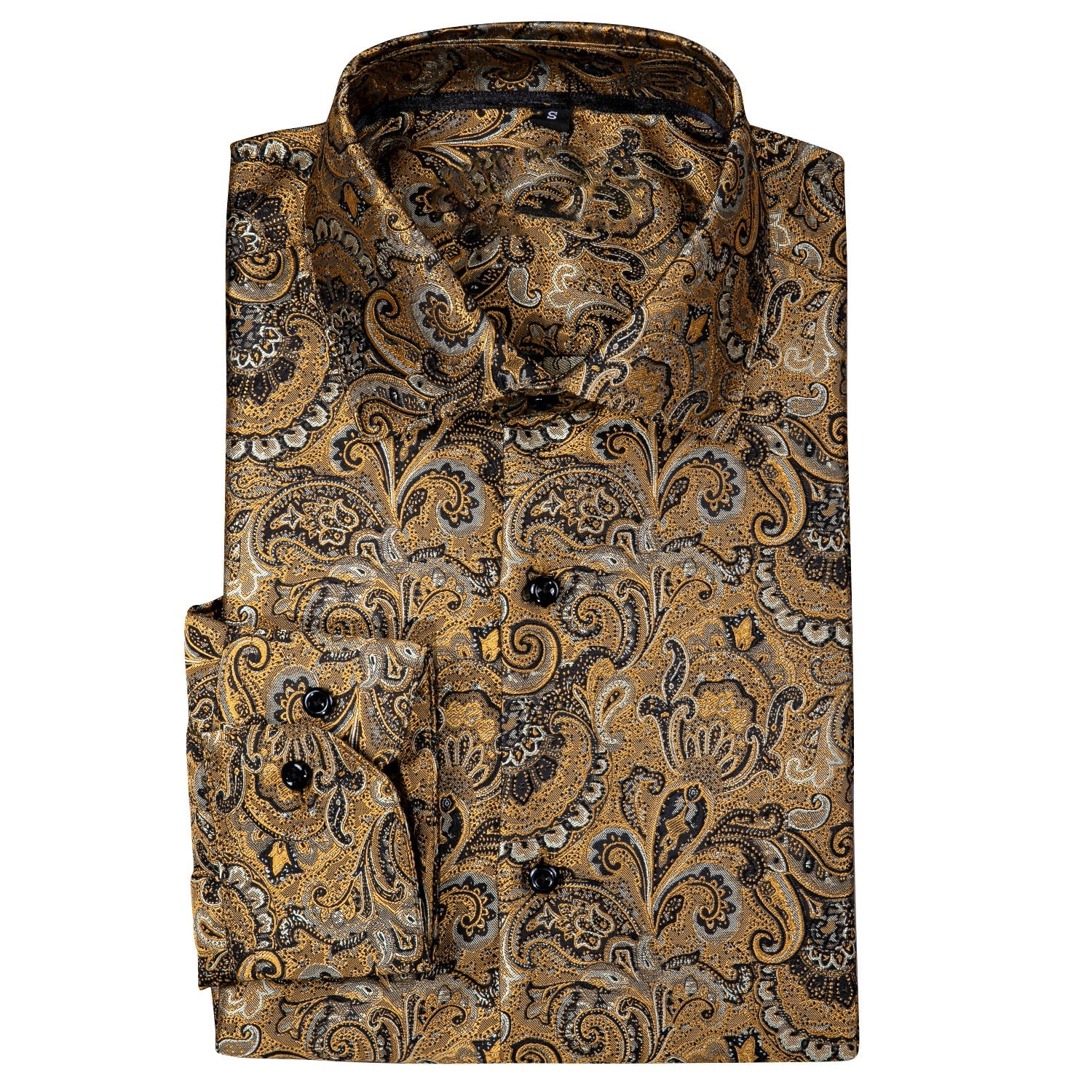GentCrest Brown Paisley Shirt - Image 4