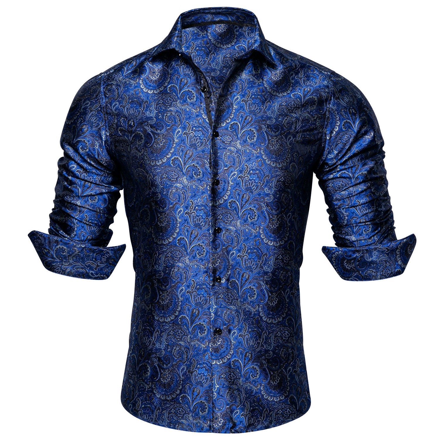 GentCrest Blue Paisley Shirt - Image 1