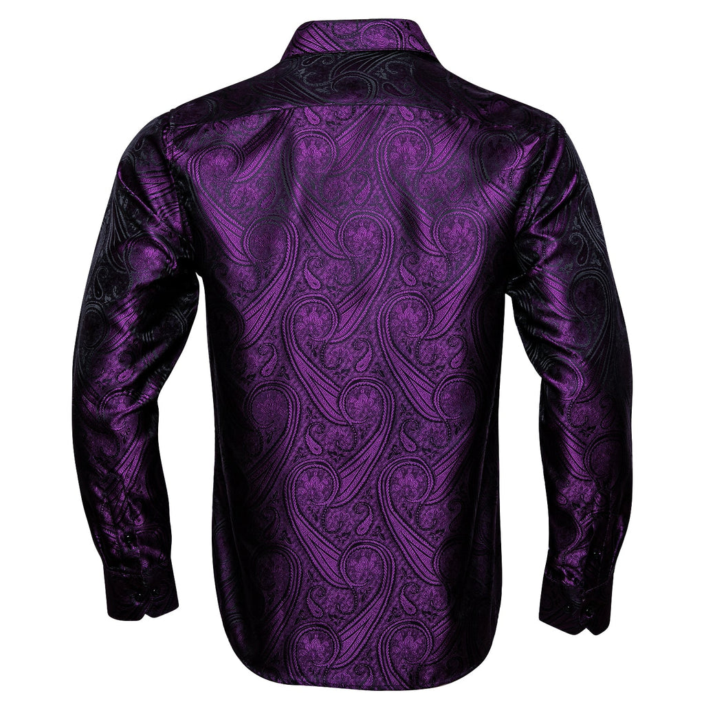 GentCrest Purple Paisley Shirt - Image 2