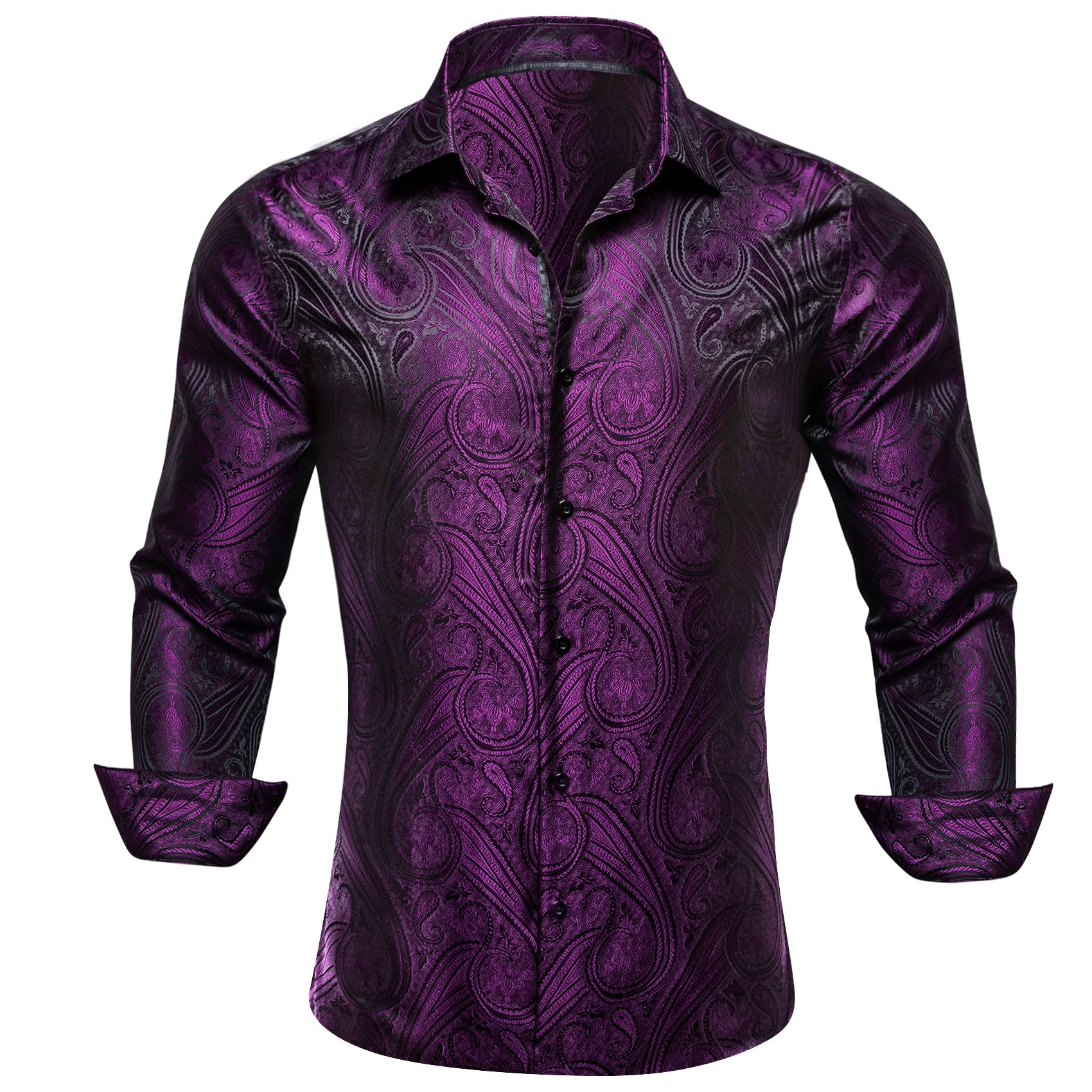GentCrest Purple Paisley Shirt - Image 1