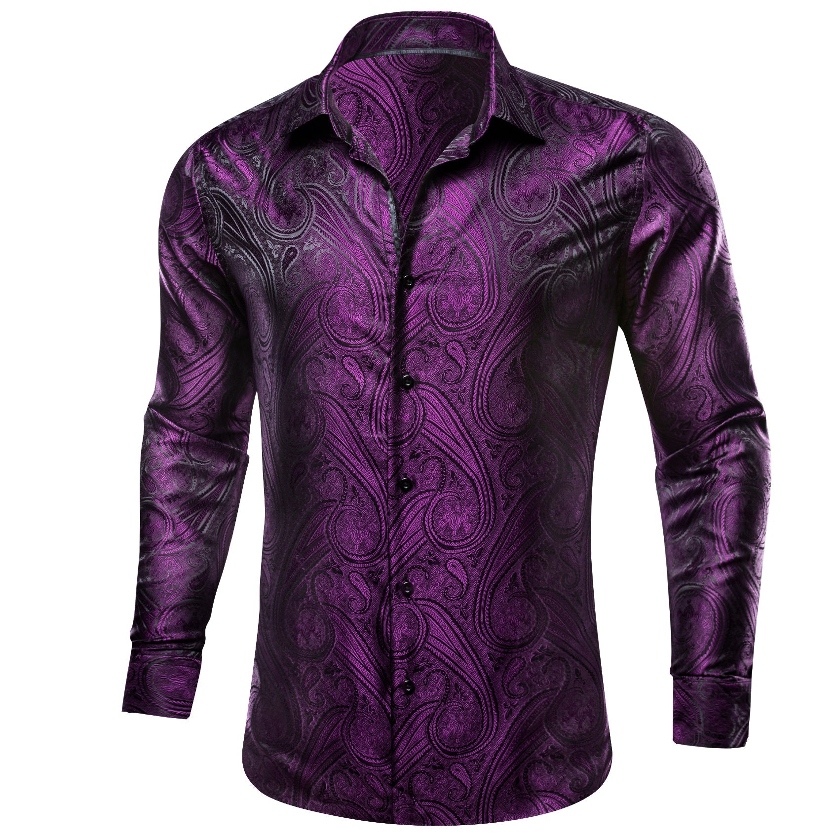 GentCrest Purple Paisley Shirt - Image 3