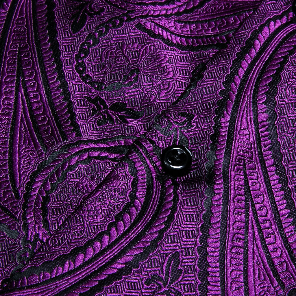GentCrest Purple Paisley Shirt - Image 5