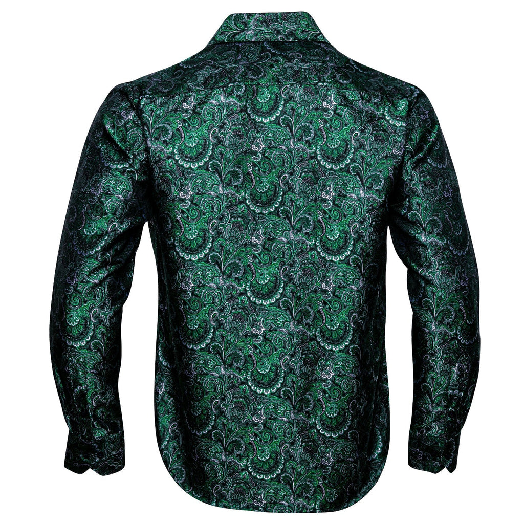 Green Floral Dress Shirt - GentCrest - View 3