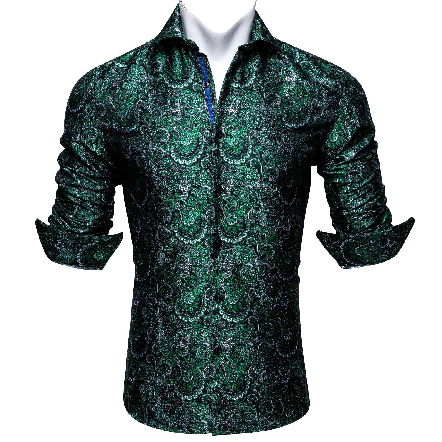 Green Floral Dress Shirt - GentCrest - View 5