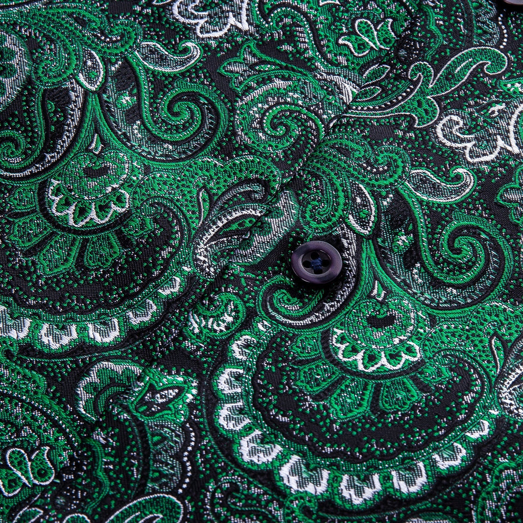 Green Floral Dress Shirt - GentCrest - View 4