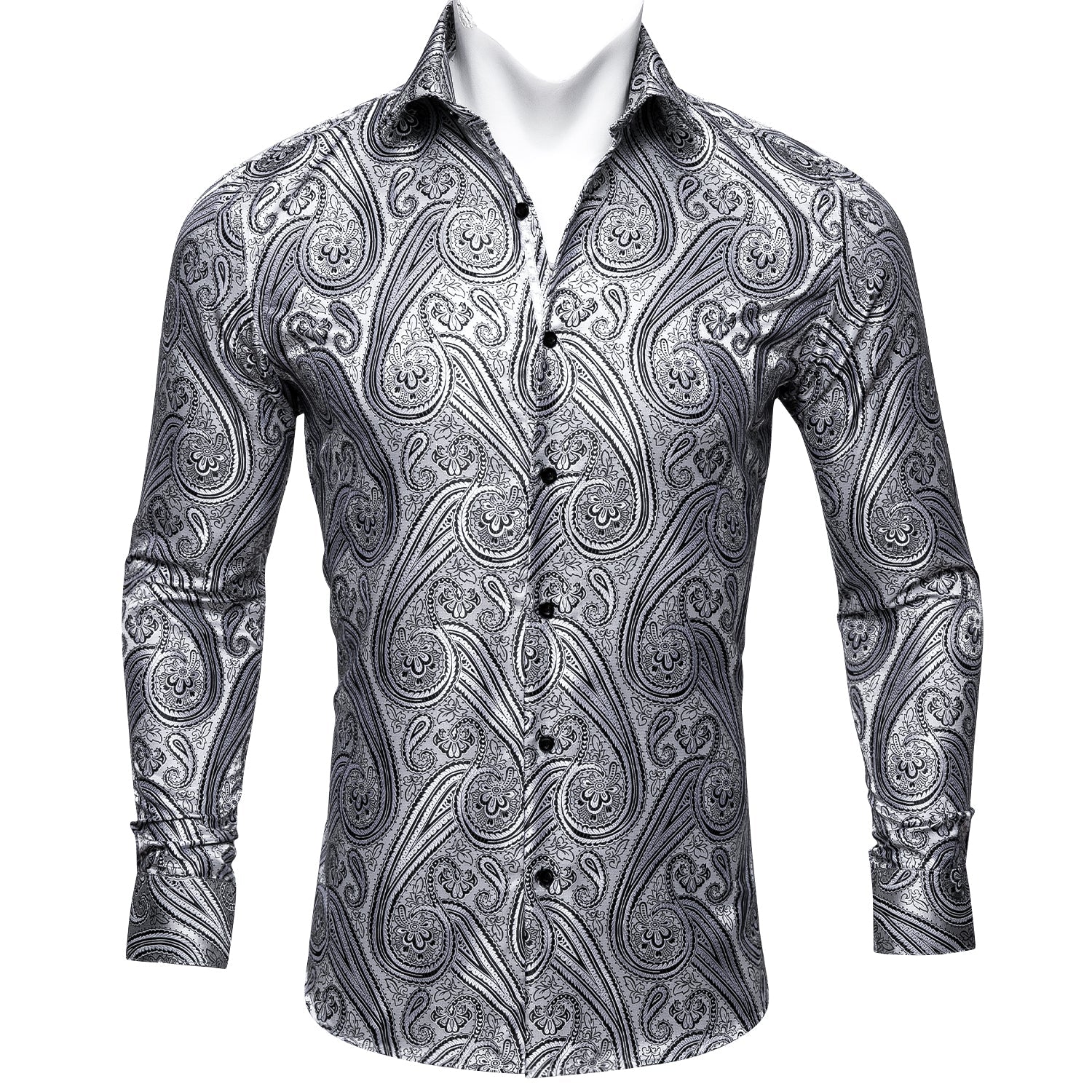 GentCrest Gray Floral Shirt - Image 1