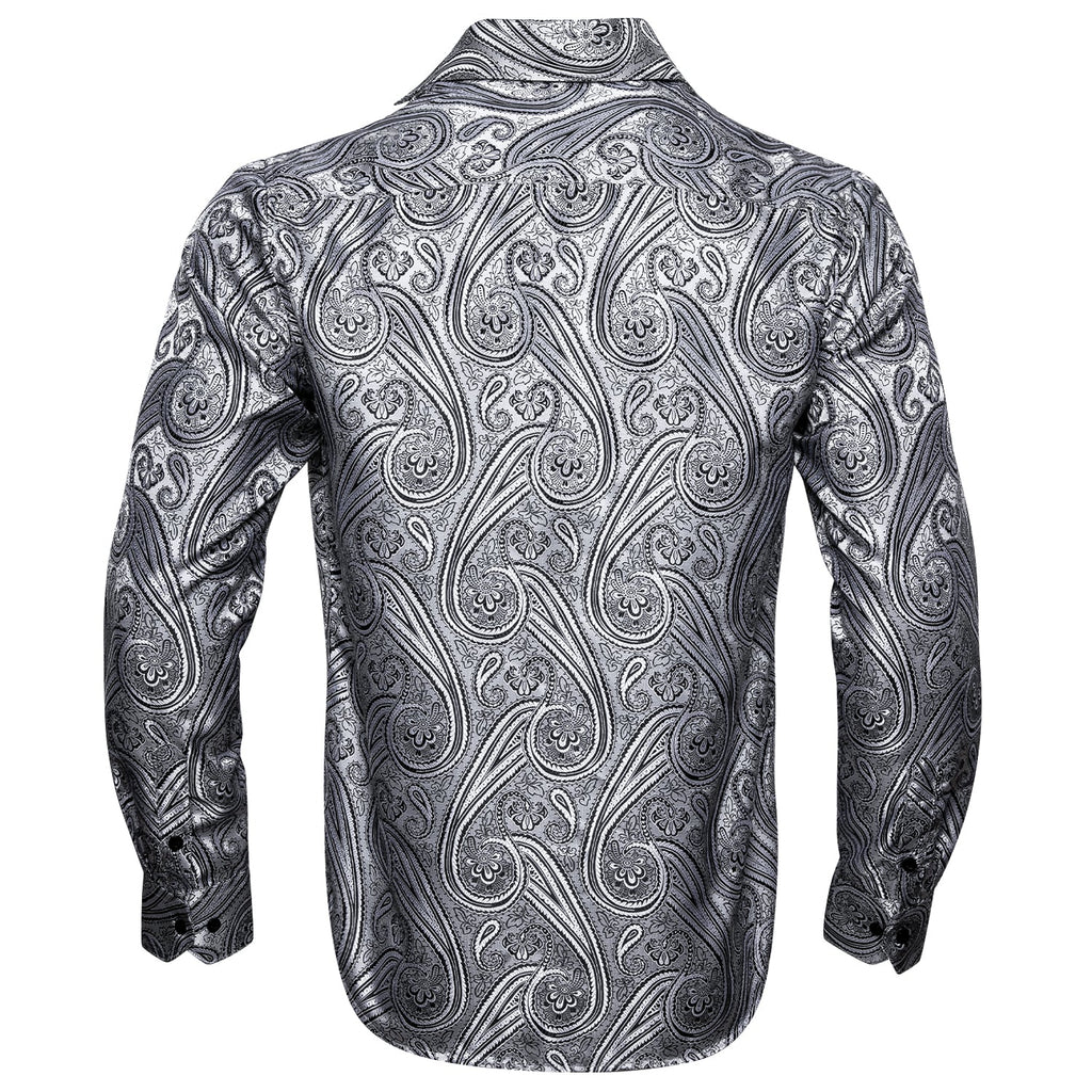 GentCrest Gray Floral Shirt - Image 2