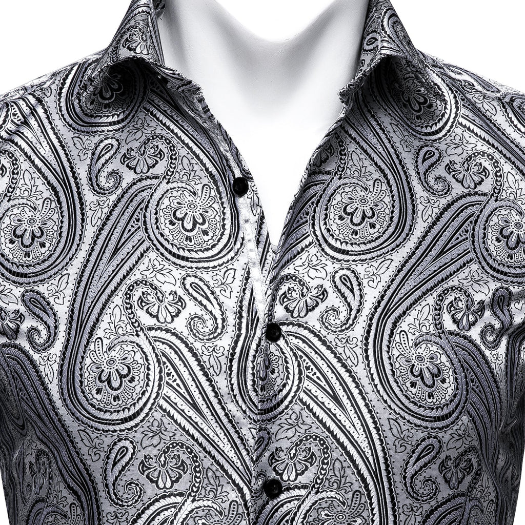 GentCrest Gray Floral Shirt - Image 3
