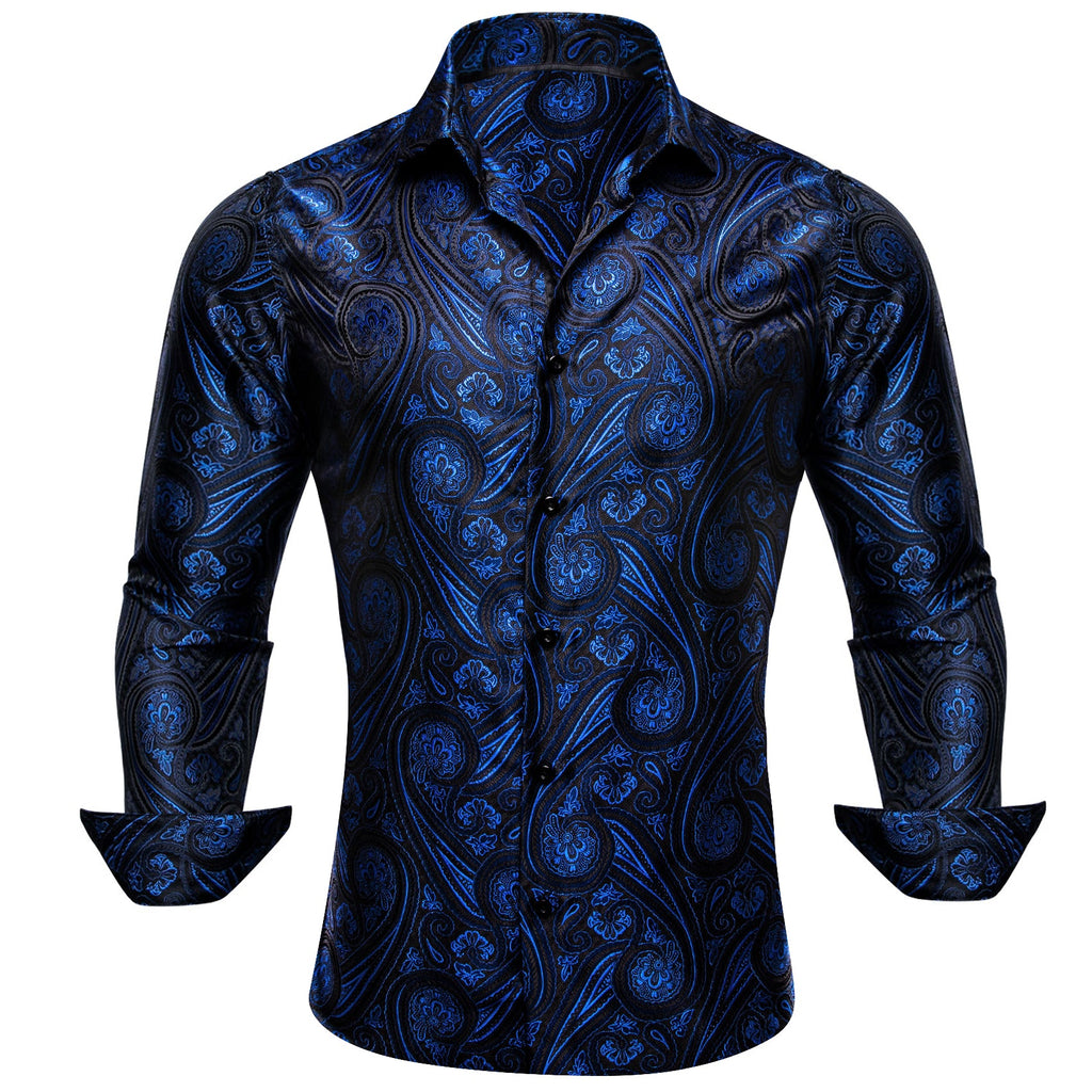 GentCrest Black Paisley Shirt - Image 1