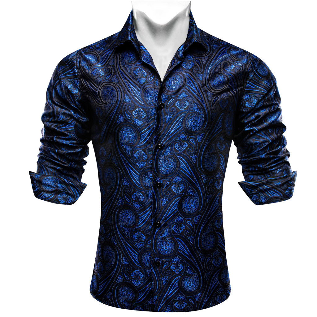 GentCrest Black Paisley Shirt - Image 4