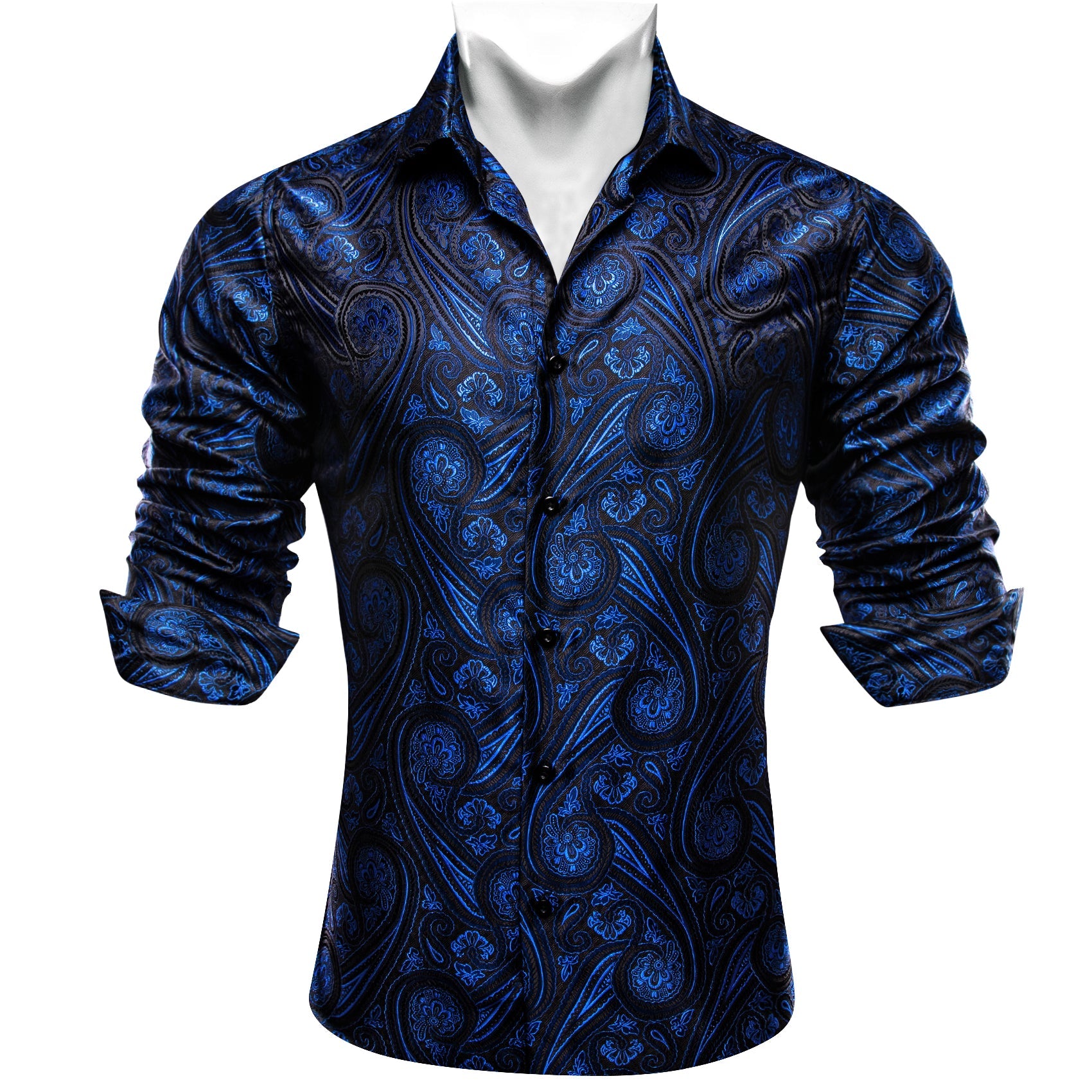 GentCrest Black Paisley Shirt - Image 4