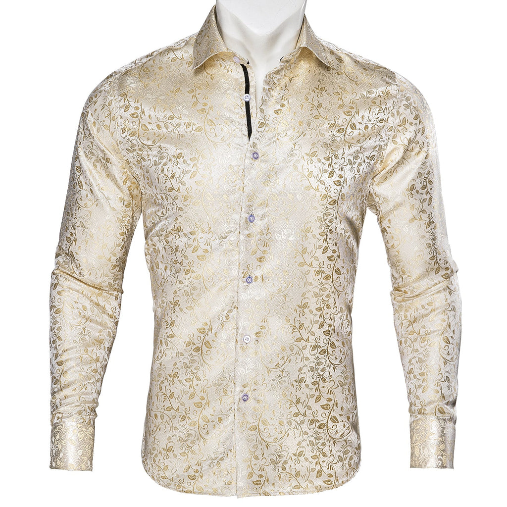 GentCrest Champagne Floral Shirt - Image 7
