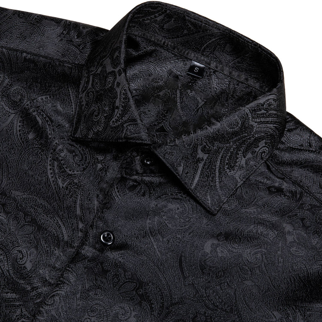 GentCrest Black Paisley Shirt - Image 3