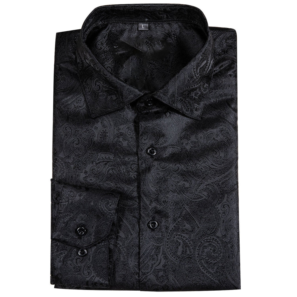 GentCrest Black Paisley Shirt - Image 4