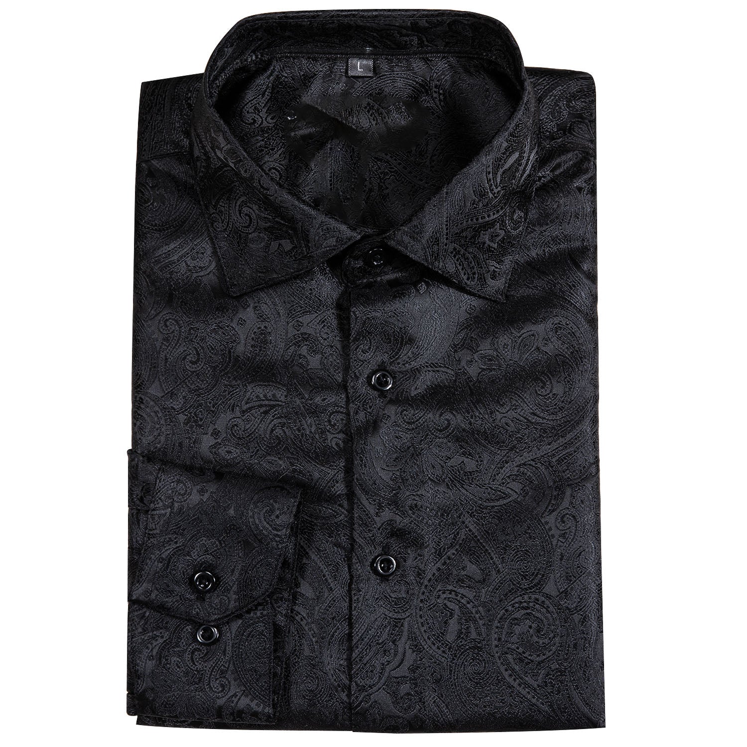 GentCrest Black Paisley Shirt - Image 4