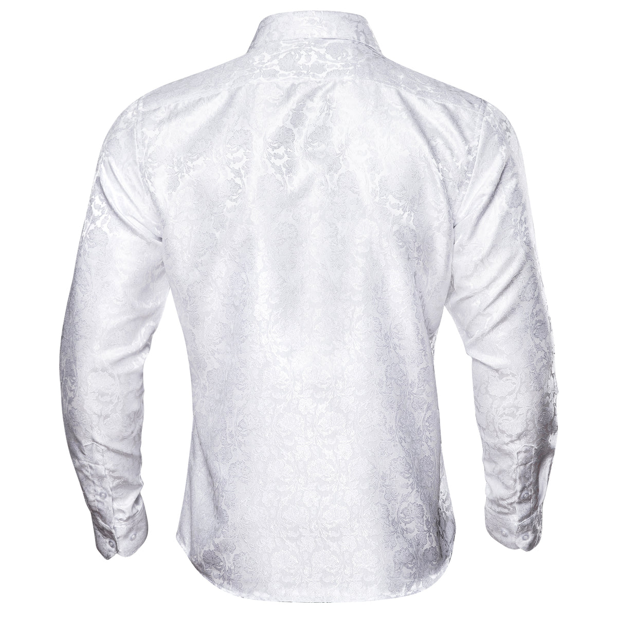 White Floral Dress Shirt - GentCrest - View 6
