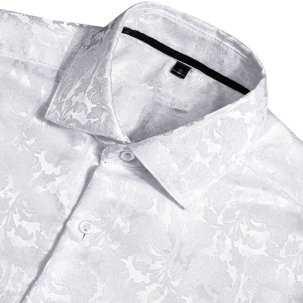 White Floral Dress Shirt - GentCrest - View 2