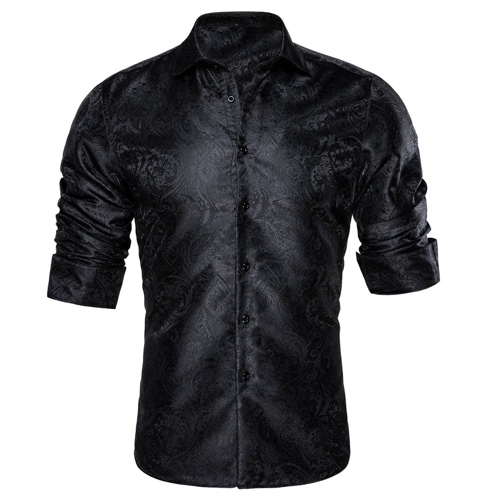GentCrest Black Paisley Shirt - Image 2