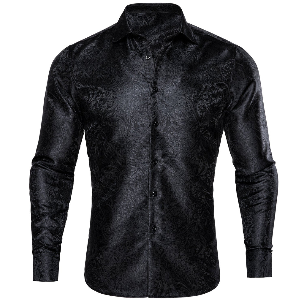 GentCrest Black Paisley Shirt - Image 1