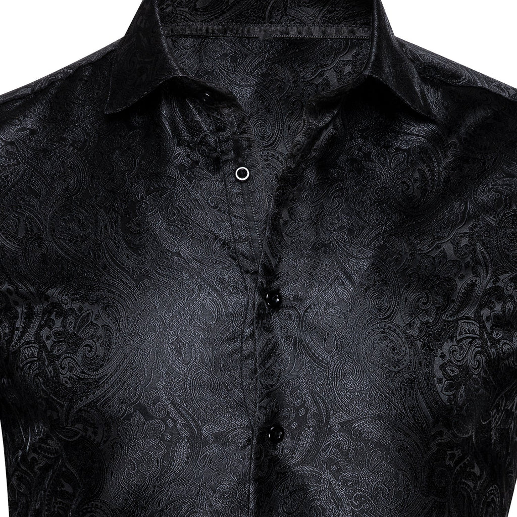 GentCrest Black Paisley Shirt - Image 5