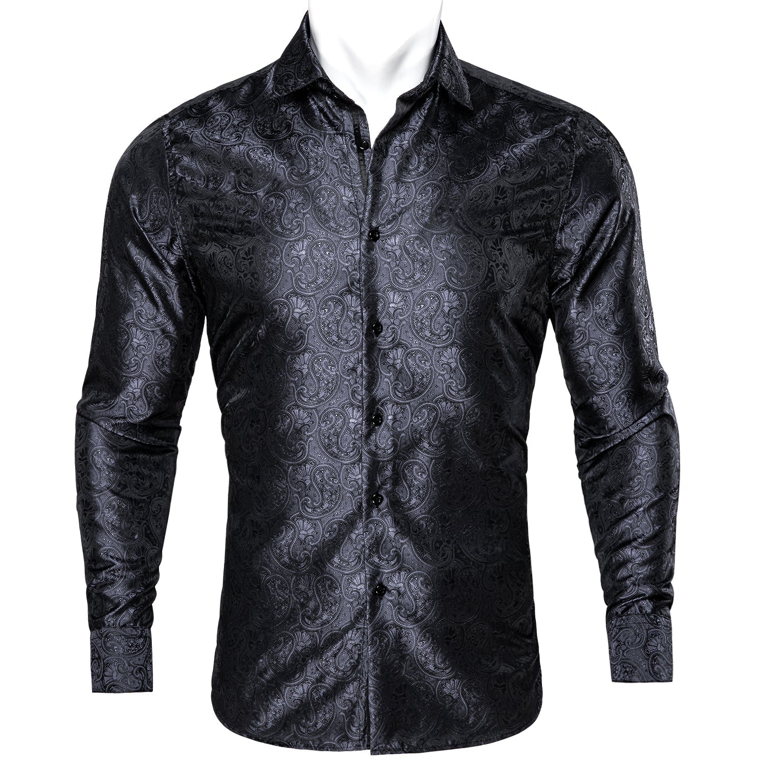 GentCrest Black Paisley Shirt - Image 1