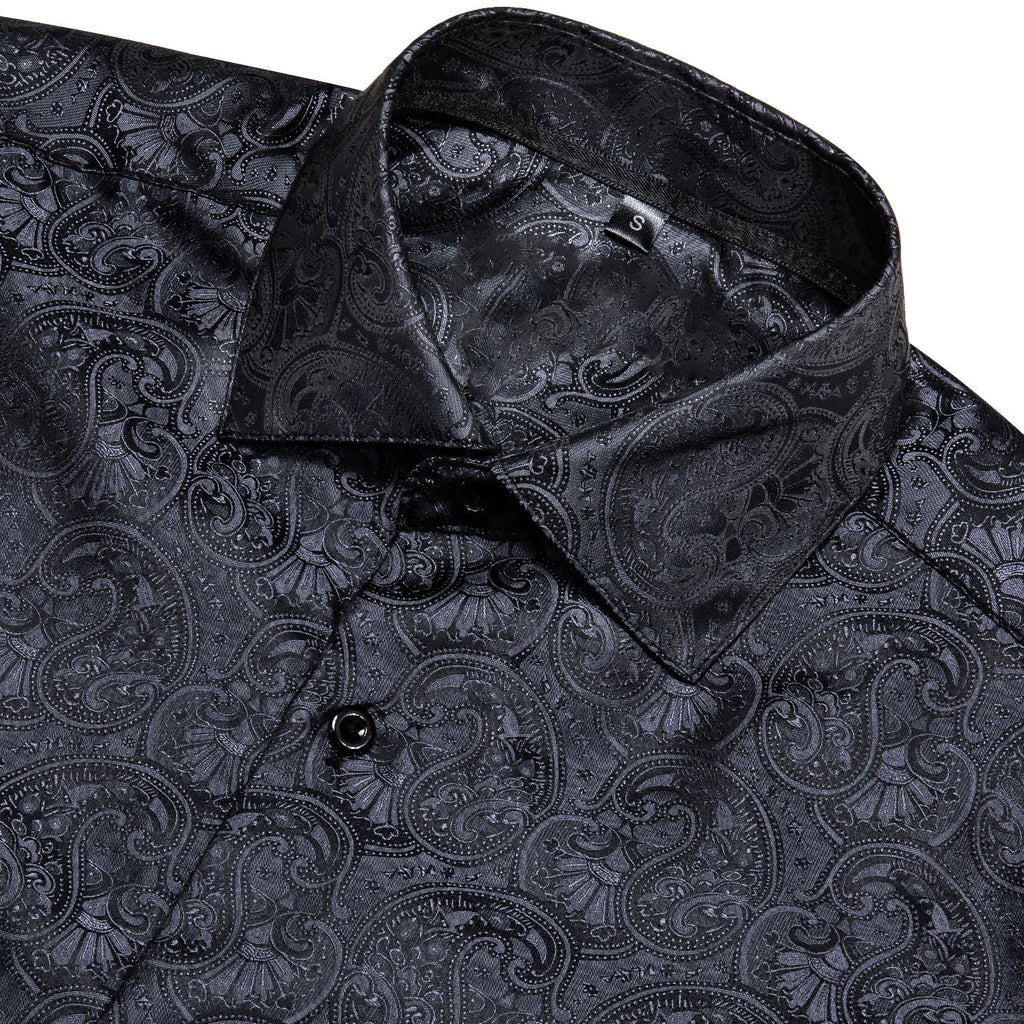 GentCrest Black Paisley Shirt - Image 2