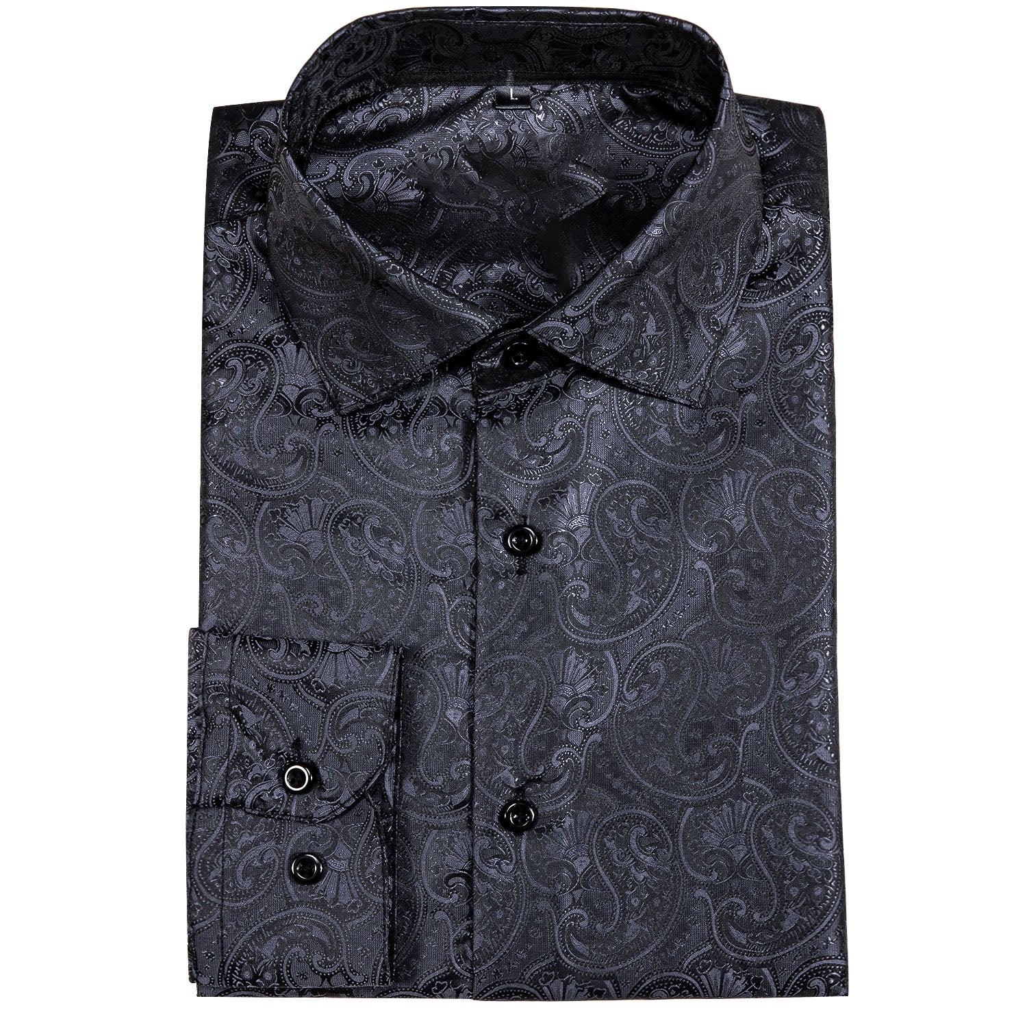 GentCrest Black Paisley Shirt - Image 4
