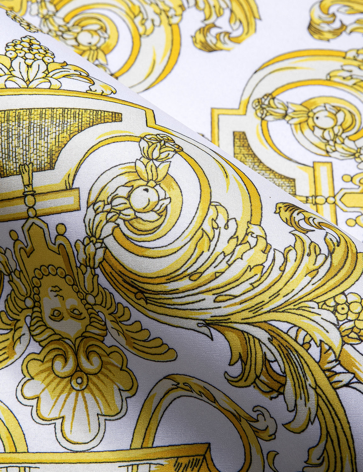 White and Yellow Cherubs Short Sleeve Dress Shirt - GentCrest - View 4