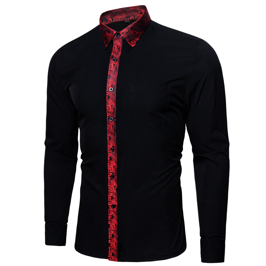 GentCrest Black Paisley Shirt - Image 3