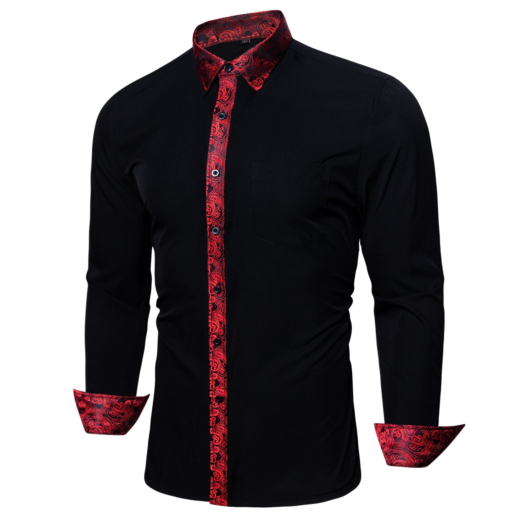 GentCrest Black Paisley Shirt - Image 1