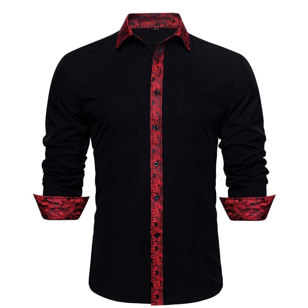 GentCrest Black Paisley Shirt - Image 2